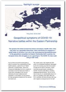Cover Policy Brief: Geopolitical symptoms of COVID-19: Narrative battles within the Eastern Partnership